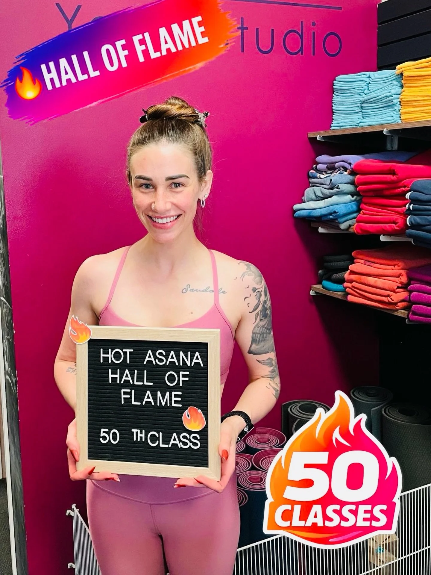 🔥 50 CLASSES. MOMENTUM BUILDING. 🔥 
👇 Drop a 🔥 and celebrate Alanna 

Alanna just hit 50 classes at Hot Asana Yoga Studio and she&rsquo;s been building strength, confidence, and consistency every step of the way. 

Fifty classes of showing up. 
F
