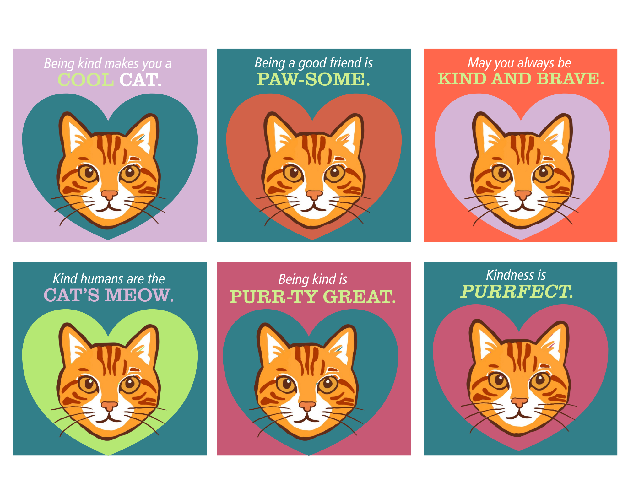 Kitty Corner Social Club Valentines (INSTANT DOWNLOAD)