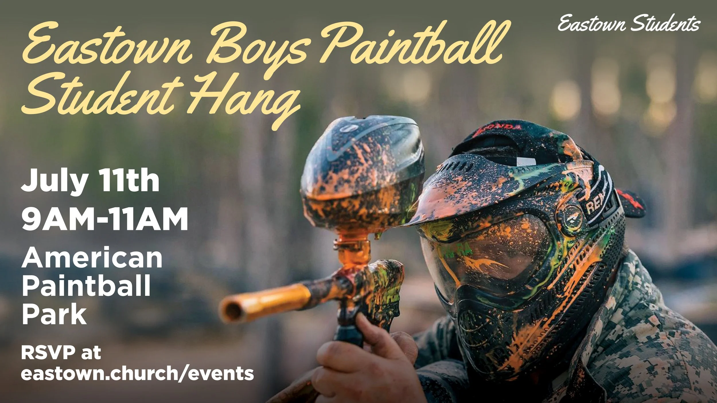 Boys Paintball Eastown Student Hang
