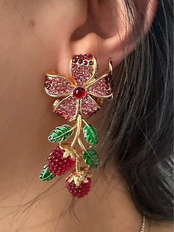 Raspberry Earrings
