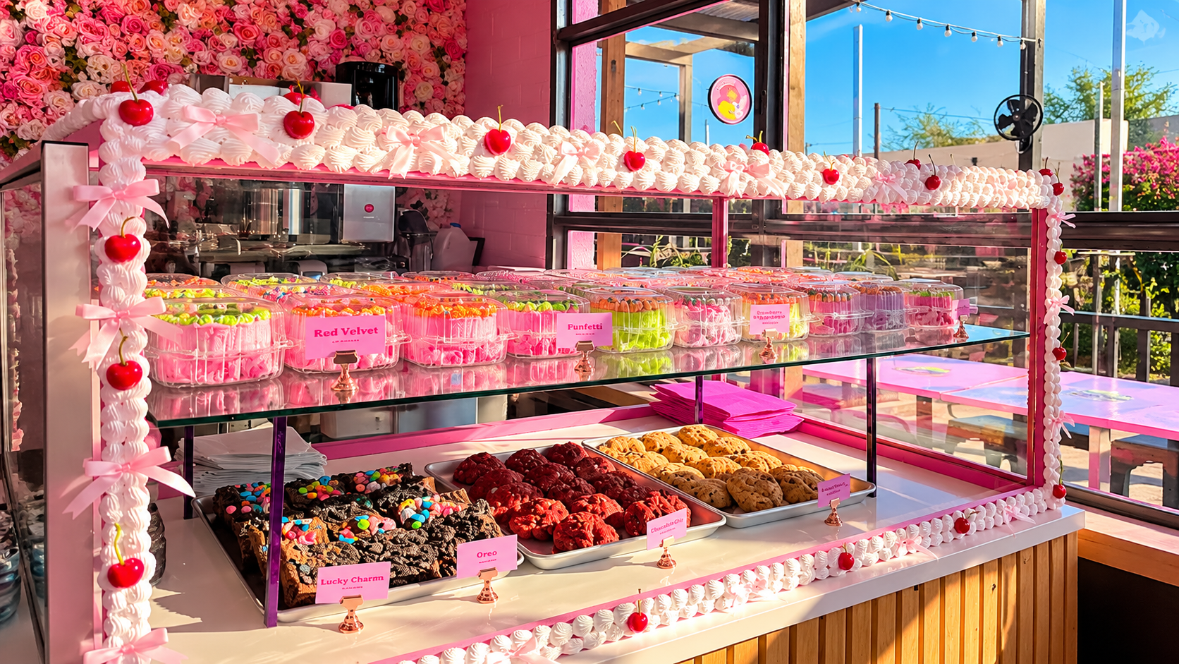 Artisan cinnamon rolls, dessert, and bento cakes at Chez Peachy bakery in Marana Oro Valley Tucson Arizona