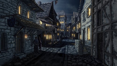 City Street | Animated D&D VTT Digital Fantasy Art Background for ...