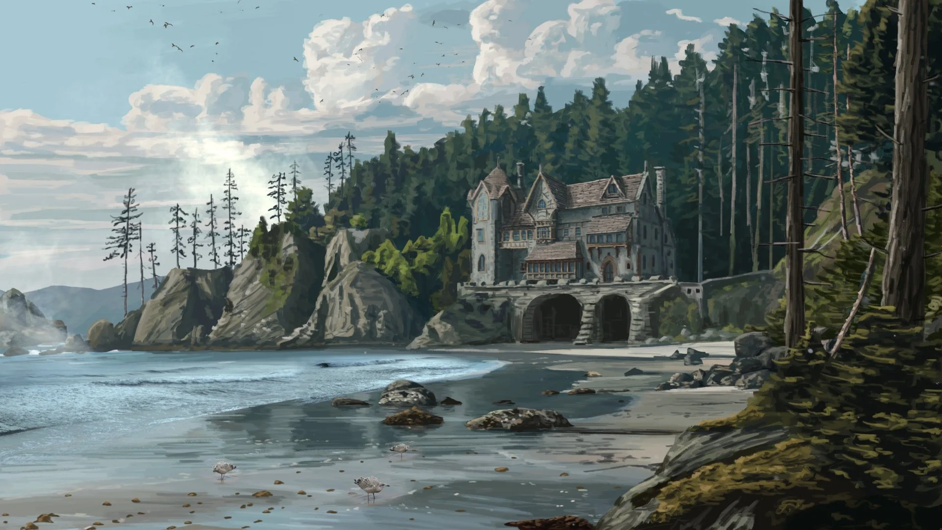 Coastal Inn | Animated D&D VTT Digital Fantasy Art Background for ...