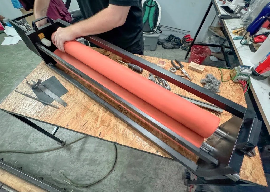 Recubrimiento de rodillos tratador efecto corona