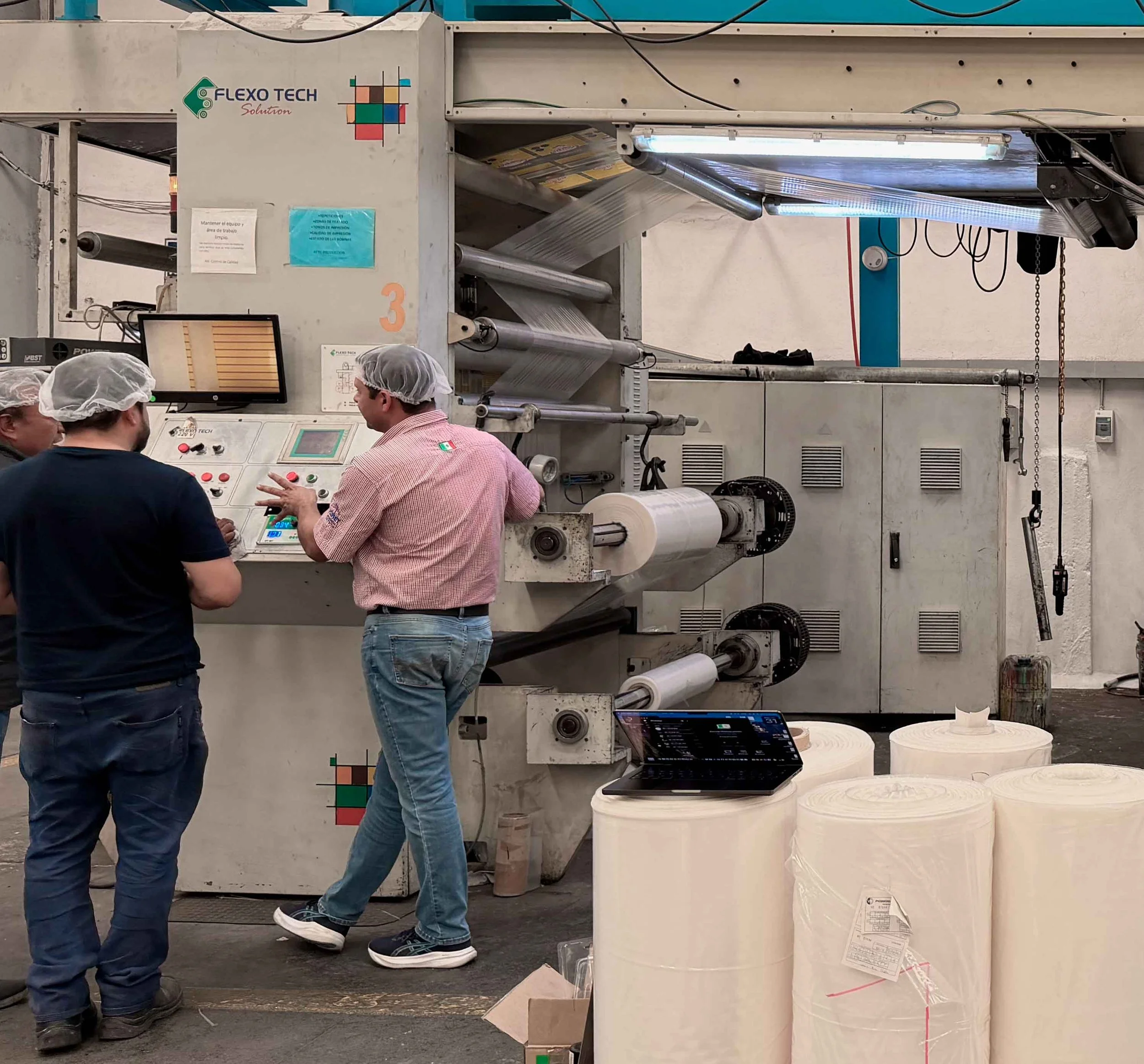 Sustitución de celdas de carga mediante asistencia técnica en campo para impresora Flexo Tech Solution 6