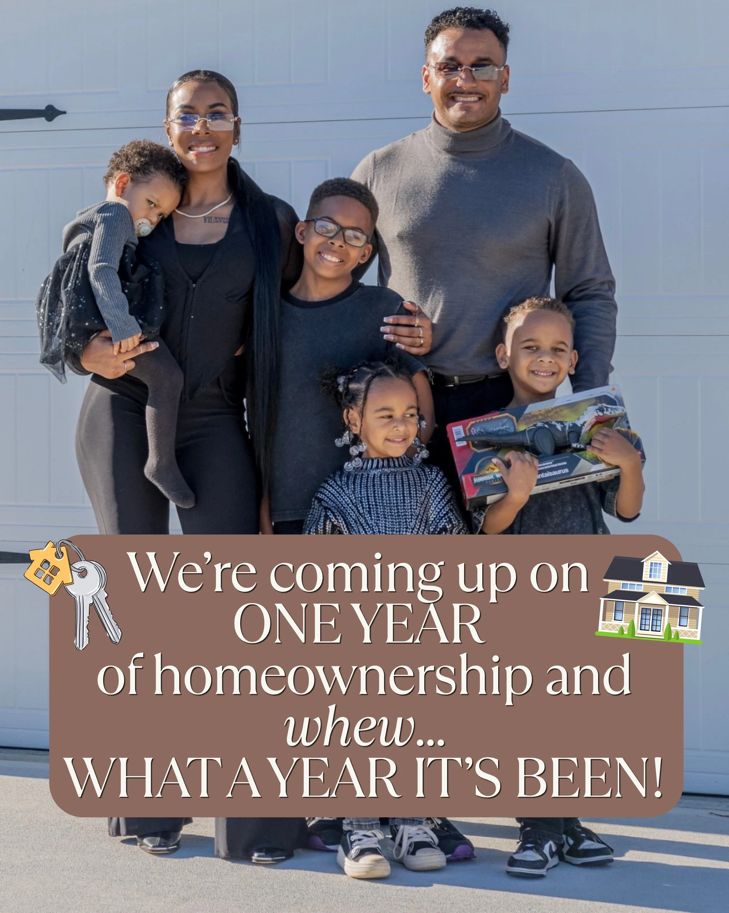 A lot can change in a year. Some things fell into place, some things fell apart. Either way, we&rsquo;re exactly where we need to be. 💯❤️🙏🏽 

Celebrating one year of homeownership this Friday! 🥂

#KUWTJ #HogandDej #Marriage #HomeownerAnniversary 
