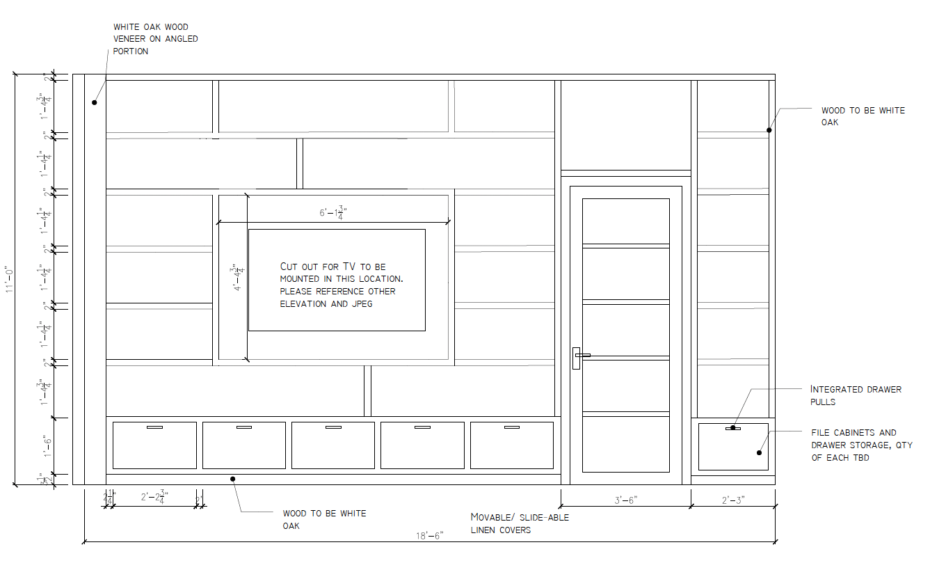 Custom Millwork Media Unit