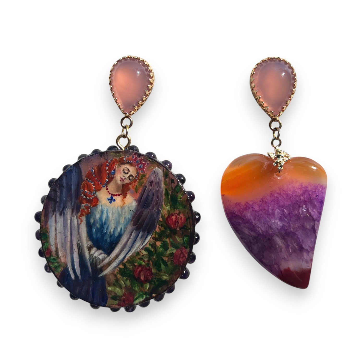 Gamayun Lavender Chalcedony Earrings