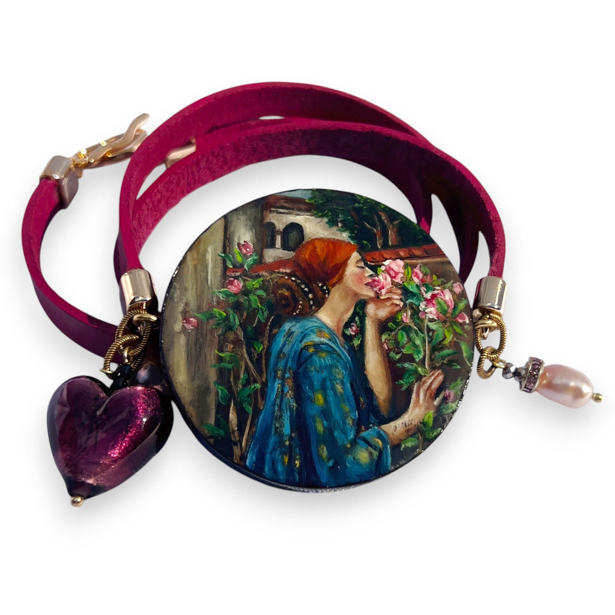 The Soul of the Rose Leather Bracelet