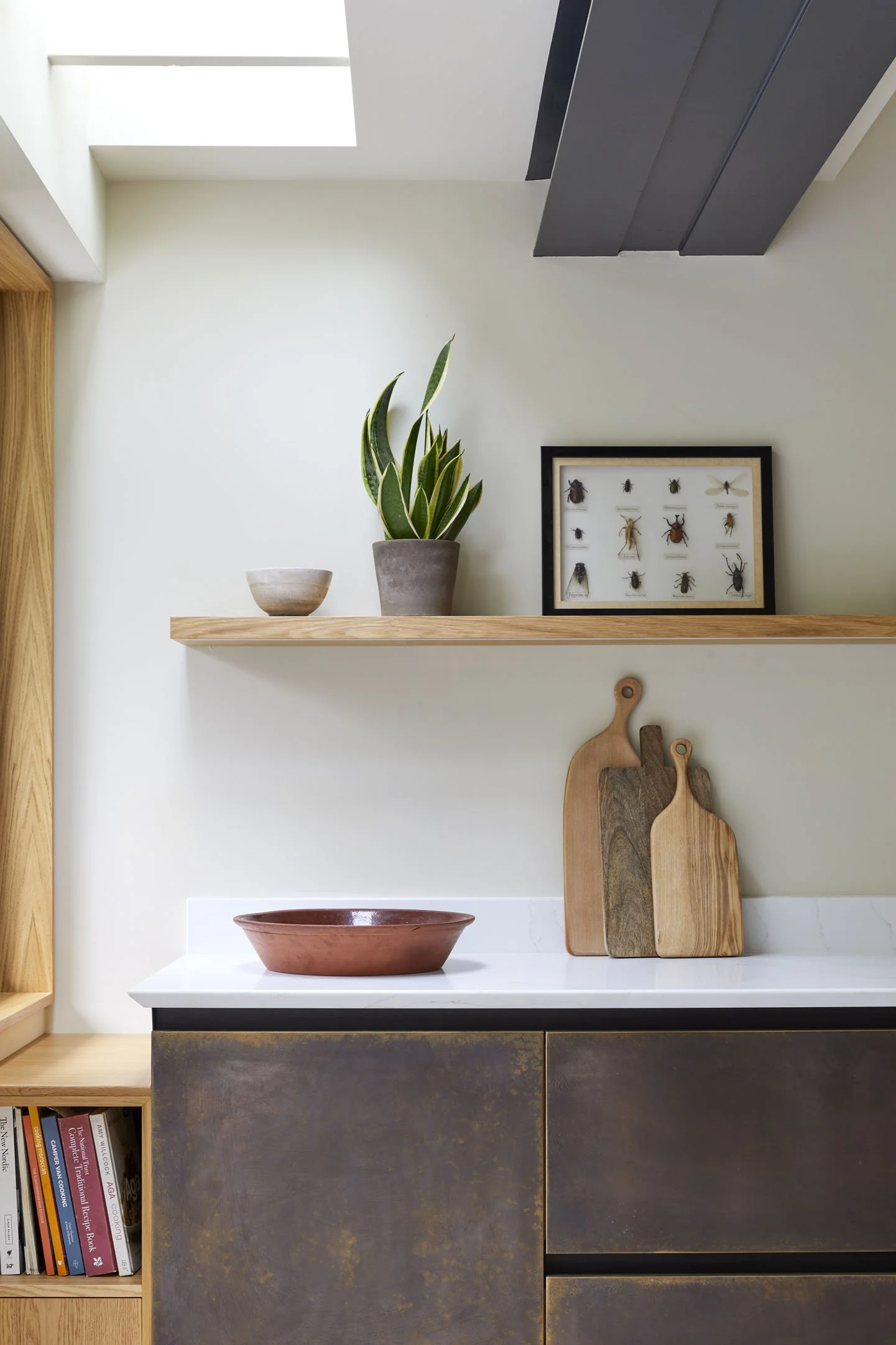 Minimal contemporary kitchen within a rural heritage home