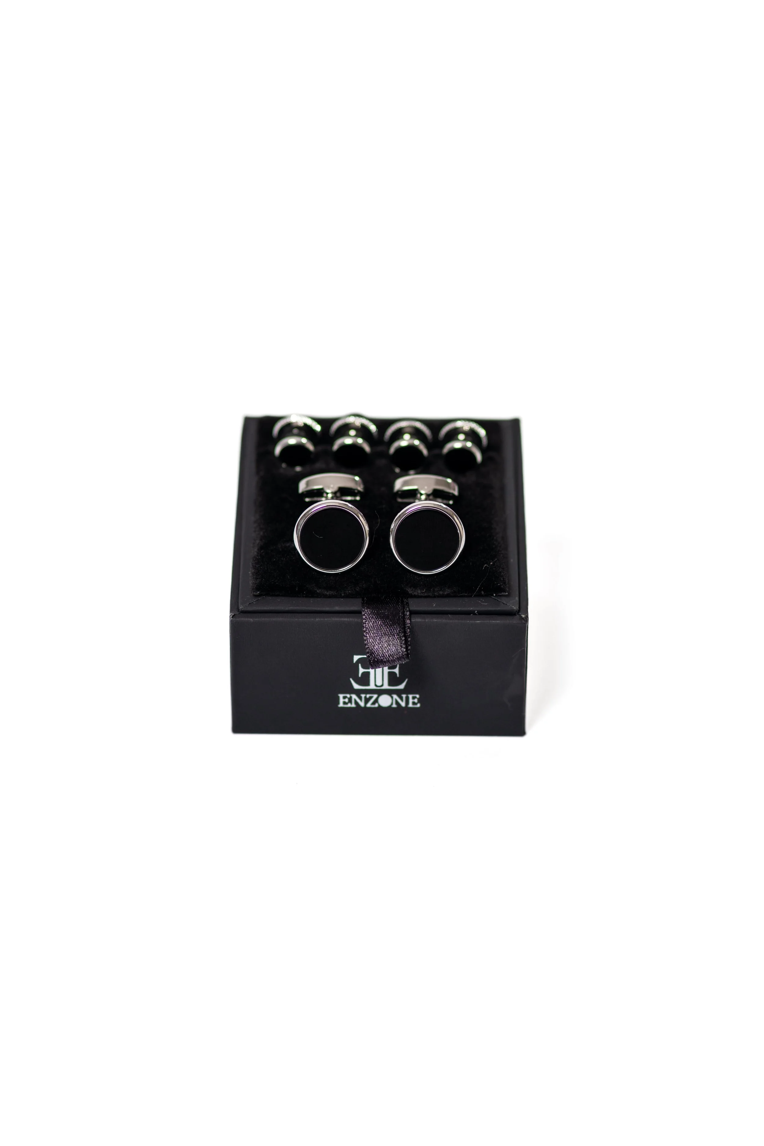 Silver Cuff Links w/ Stud Set