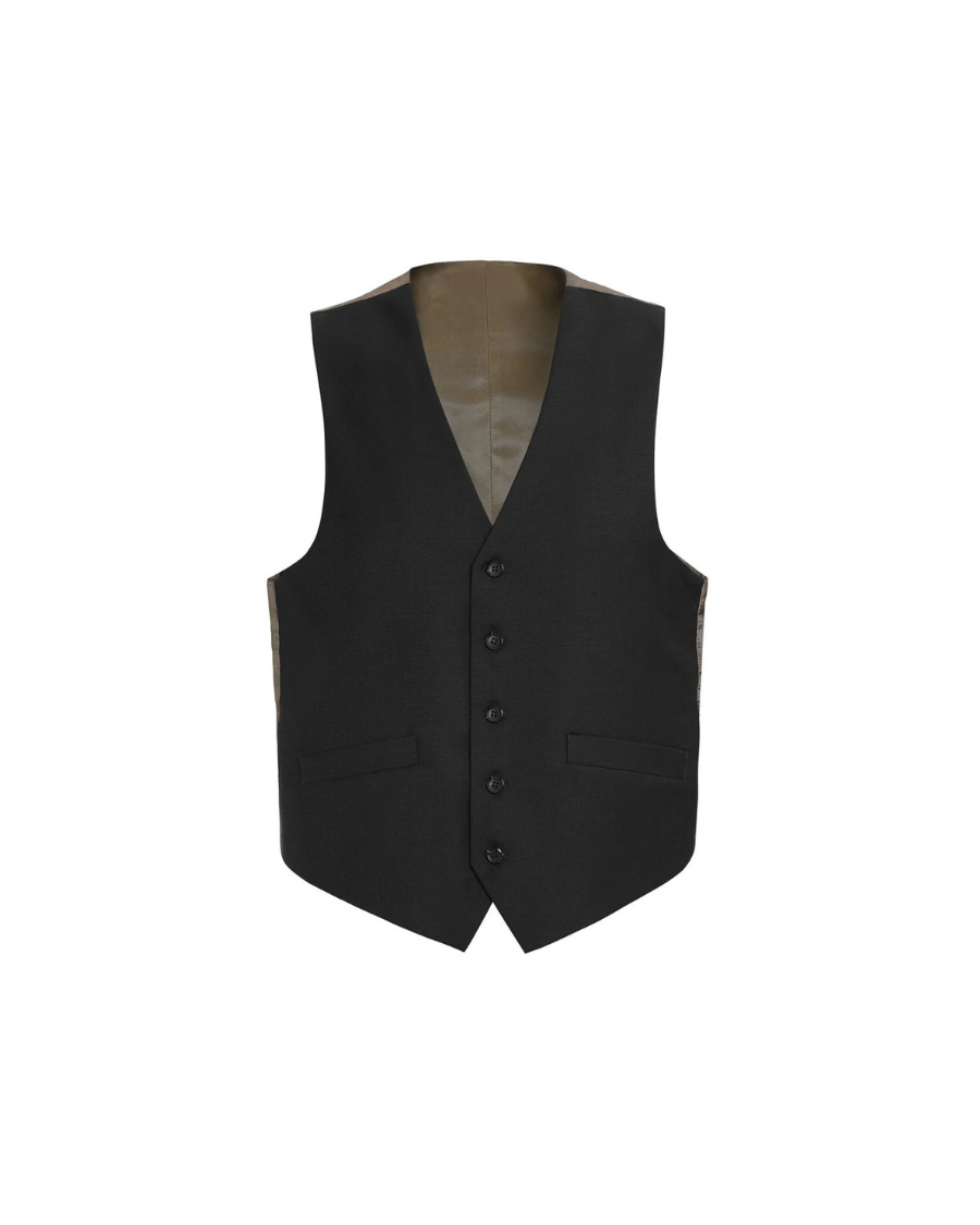 100% Wool Black Vest