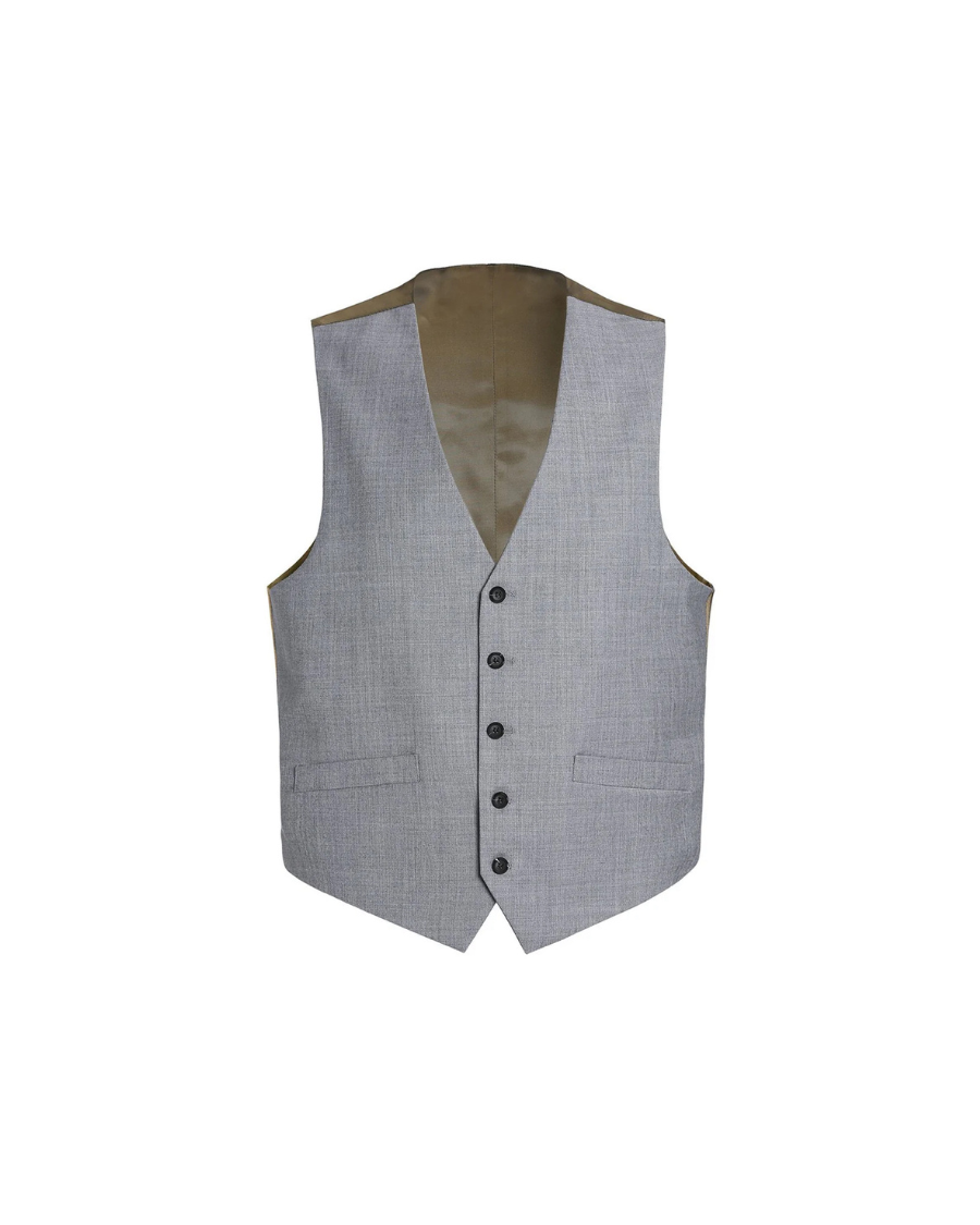 100% Wool Light Grey Vest