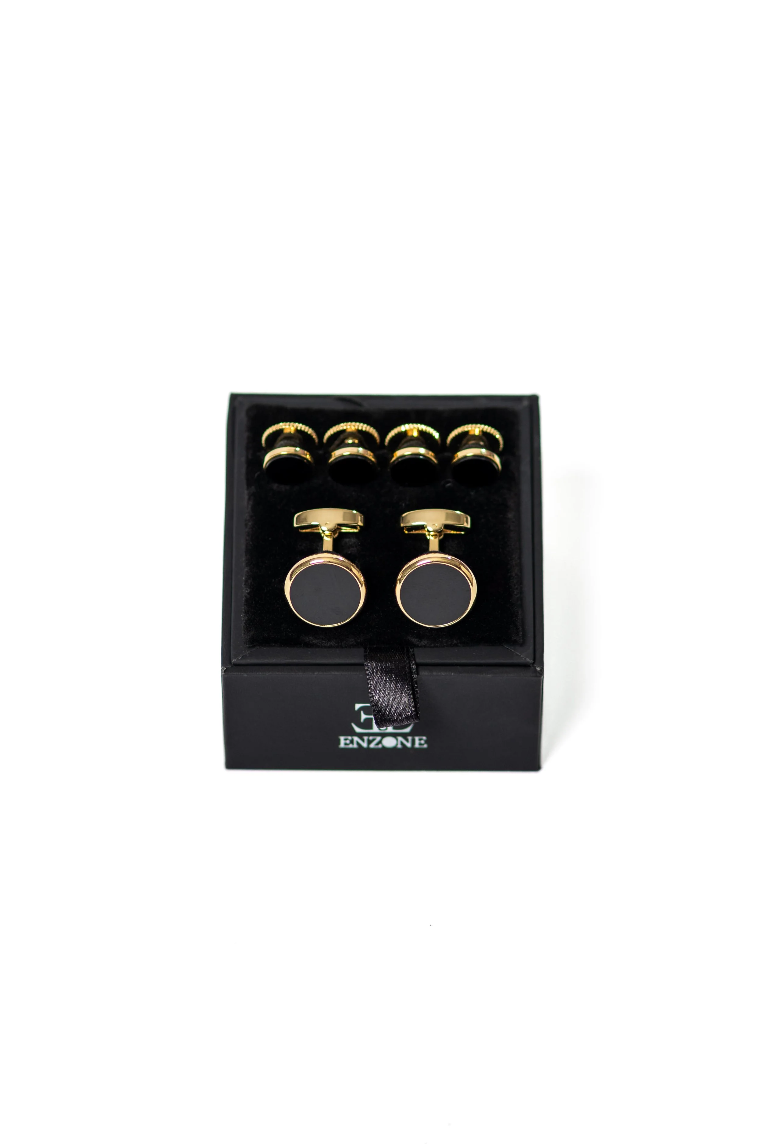 Gold Cuff Links w/ Stud Set