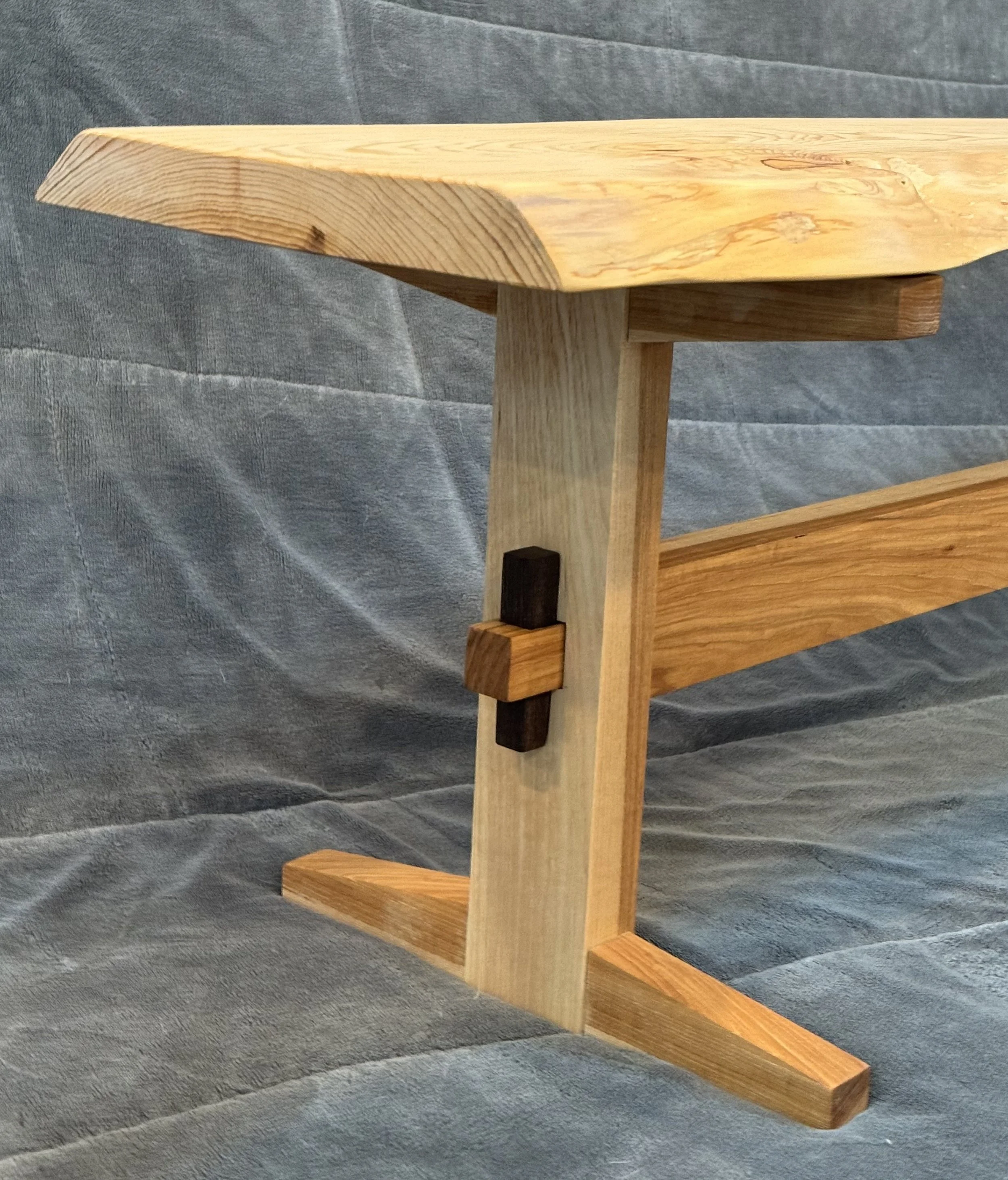 Live Edge Coffee Table
Cedar Slab and Hickory Base
Japanese-inspired joinery in the base