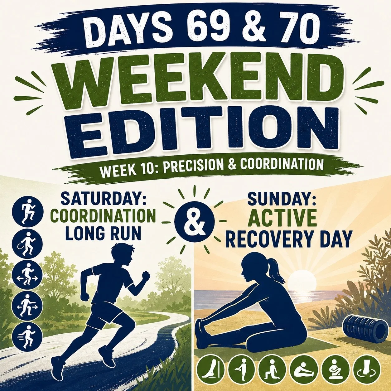 Days 69 &amp; 70 Weekend Edition: The Coordination Long Run + Active Recovery Day