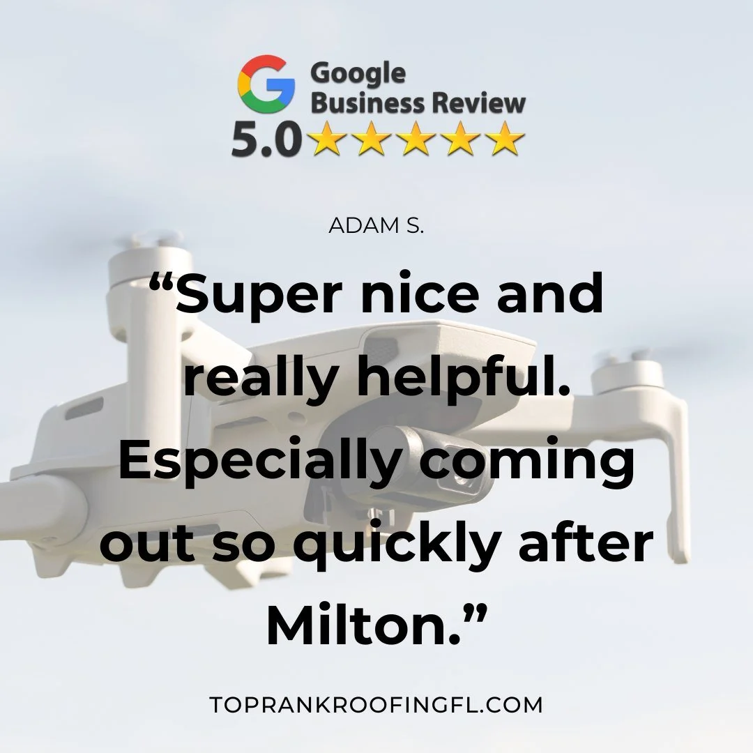🌟🌟🌟🌟🌟 &quot;Thank you for making us Florida's trusted choice for quality roofing! 🏠✨ We're thrilled to see all the 5-star reviews and are so grateful to work with amazing customers like YOU. 

📞 Call us today to schedule your FREE drone inspec