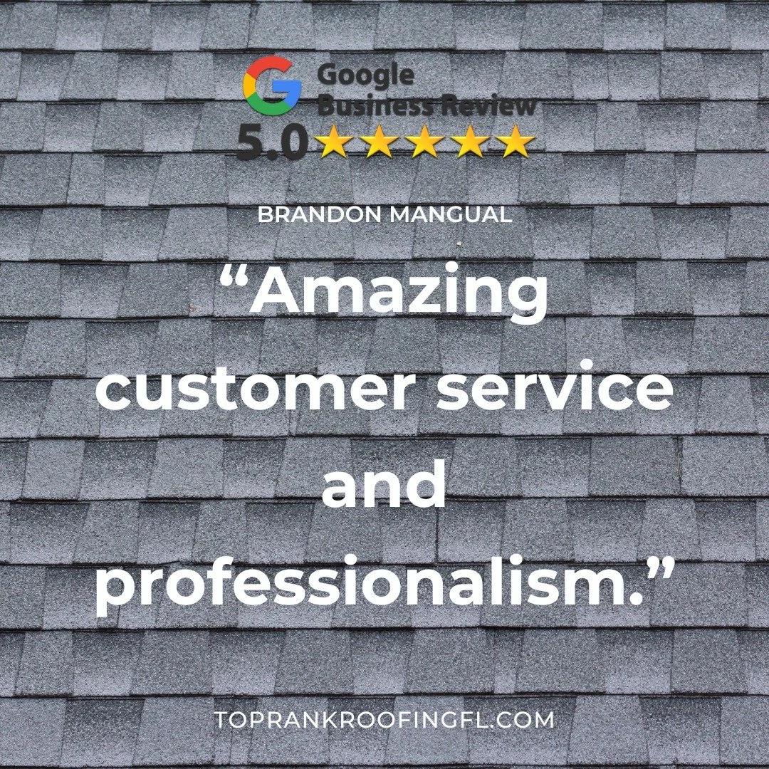 🌟🌟🌟🌟🌟 &quot;Thank you for making us Florida's trusted choice for quality roofing! 🏠✨ We're thrilled to see all the 5-star reviews and are so grateful to work with amazing customers like YOU. 

📞 Call us today to schedule your FREE drone inspec