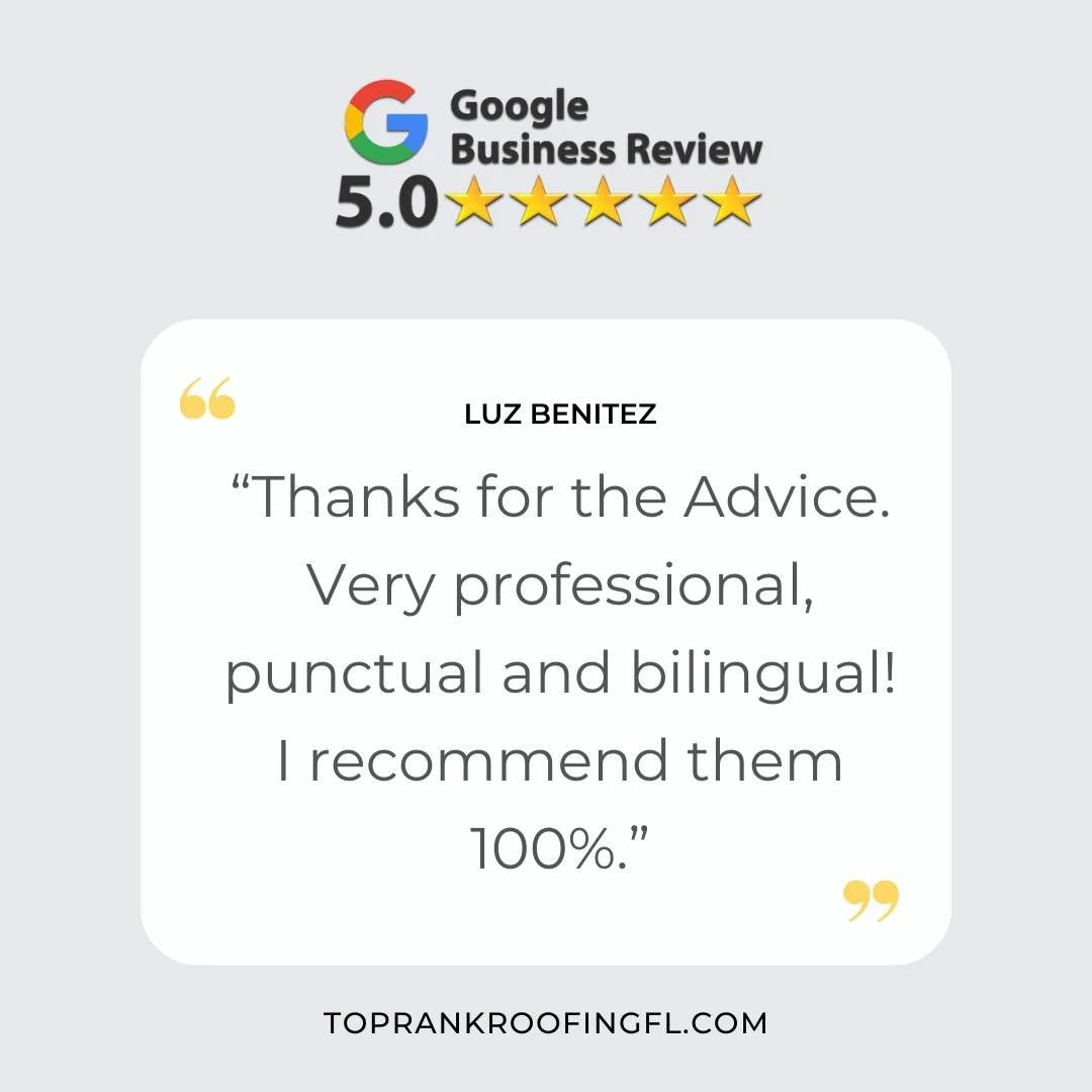 🌟🌟🌟🌟🌟 &quot;Thank you for making us Florida's trusted choice for quality roofing! 🏠✨ We're thrilled to see all the 5-star reviews and are so grateful to work with amazing customers like YOU. 

📞 Call us today to schedule your FREE drone inspec