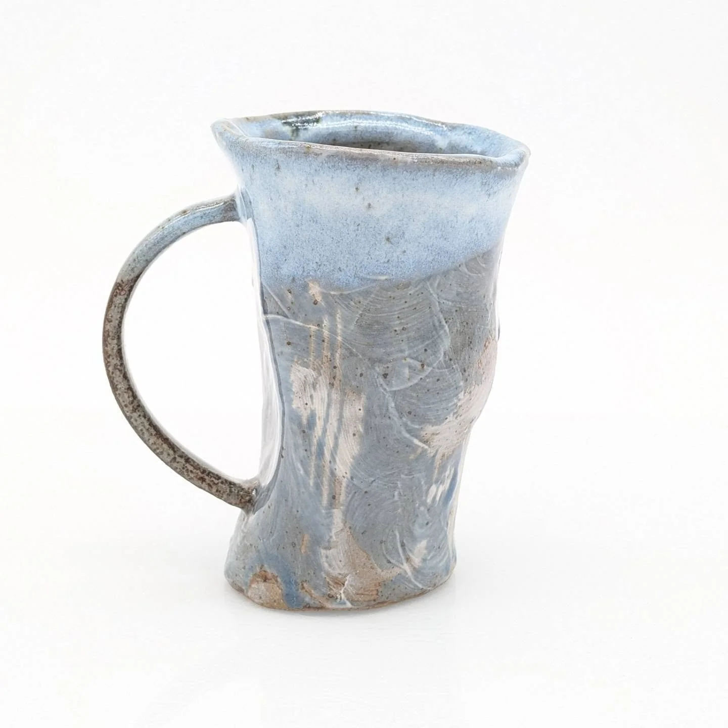 MUGS, for some reason body and mind, mugs are what I have been able to muster. So prepare for a bombardment of mugs (or more likely a slow trickle as I edit photos). 

This one involved some fun layering, some brushed on slip, a little wax to have th