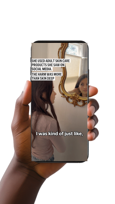 When she was in fifth grade, Anna Goddard's daughter started to worry about getting wrinkles. She used adult skin care products she saw on social media and the harm was more than skin deep.