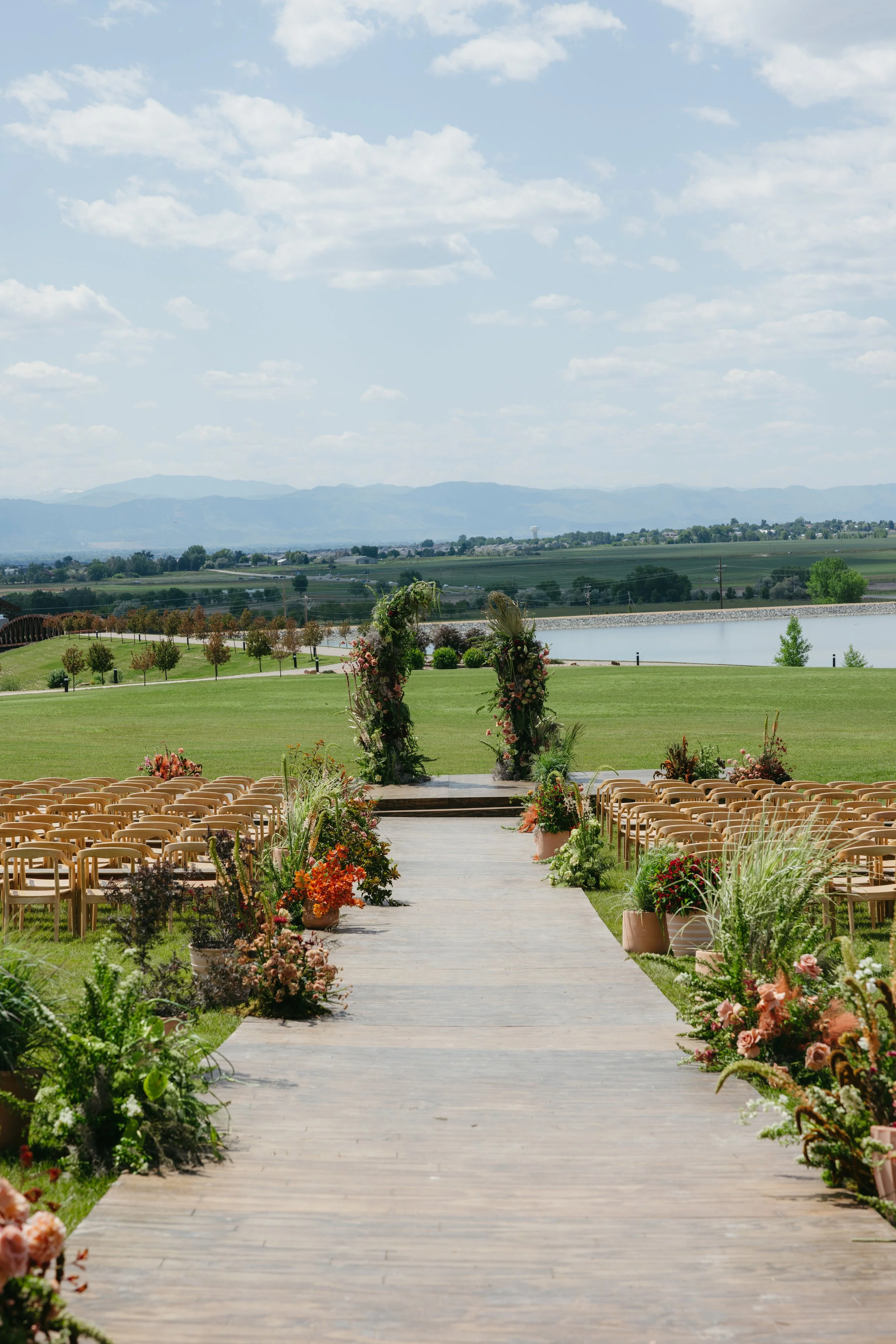 ceremony details at a high end wedding in Colorado