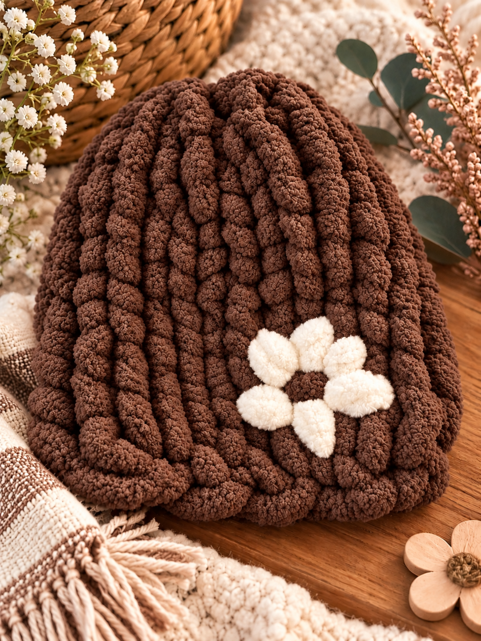 Chunky Daisy Beanie