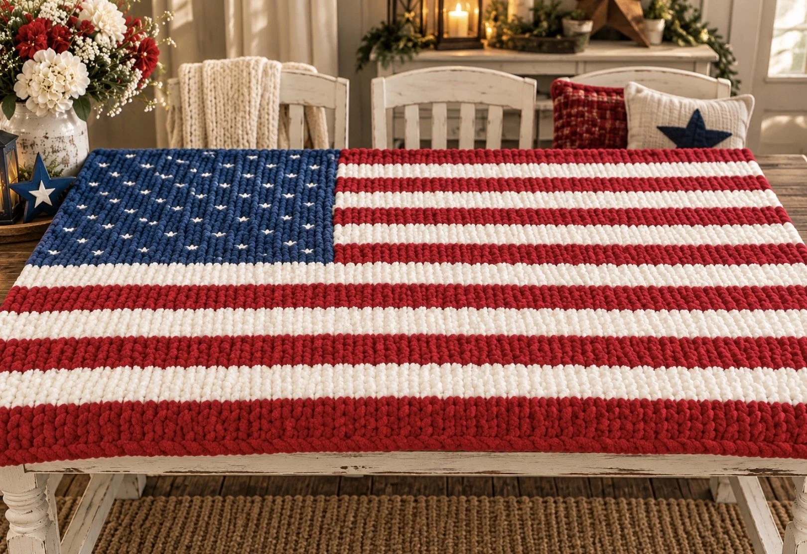 American Flag, Thin Blue Line, Thin Red Line,  40x60