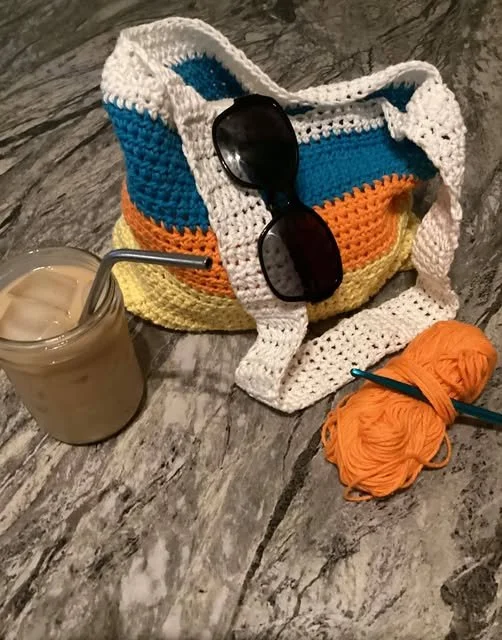 Handmade Colorful Crochet Tote Bag