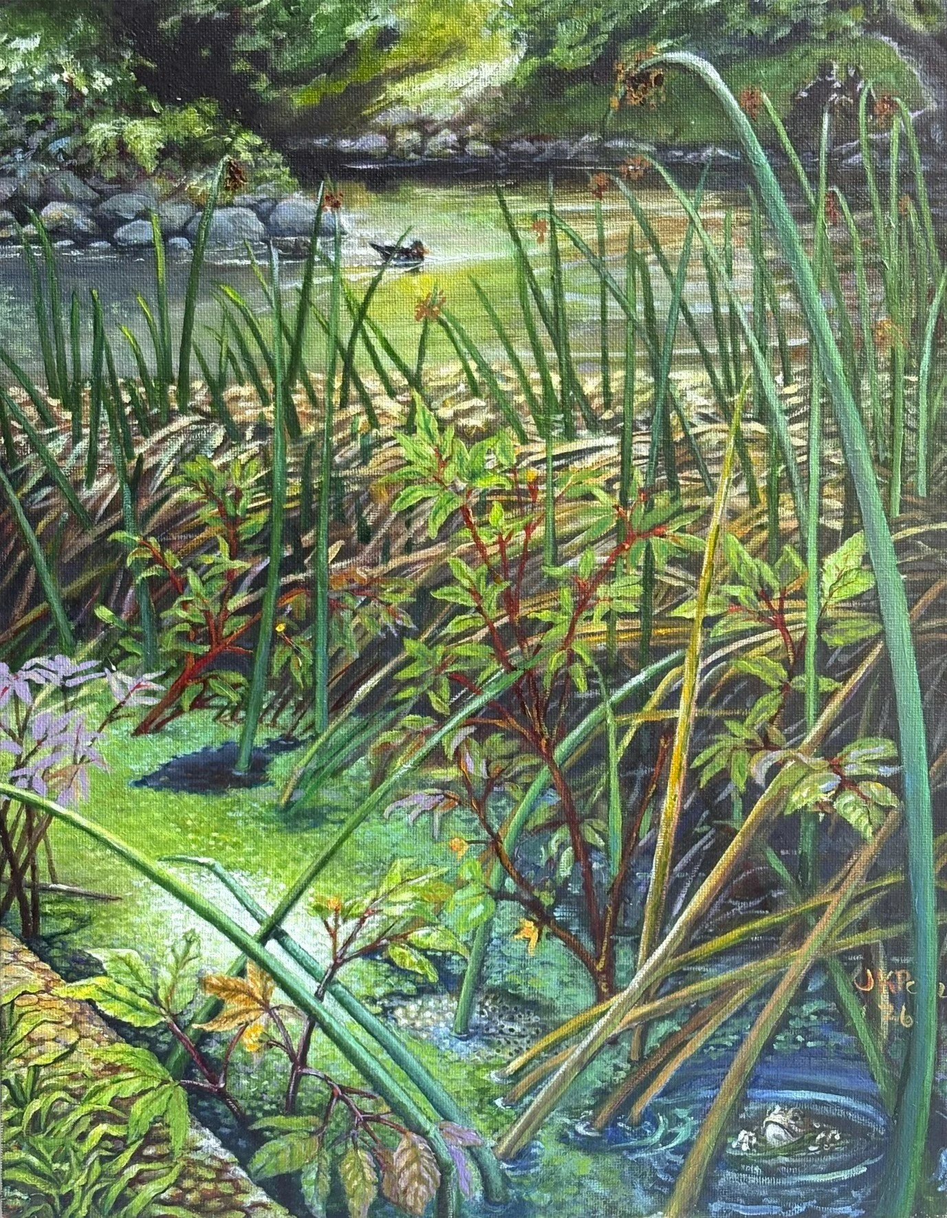 Sanctuary in the City: Laurelhurst Pond, 2026. 11x14" Oil on canvas board $475 (2024PDX01) Available