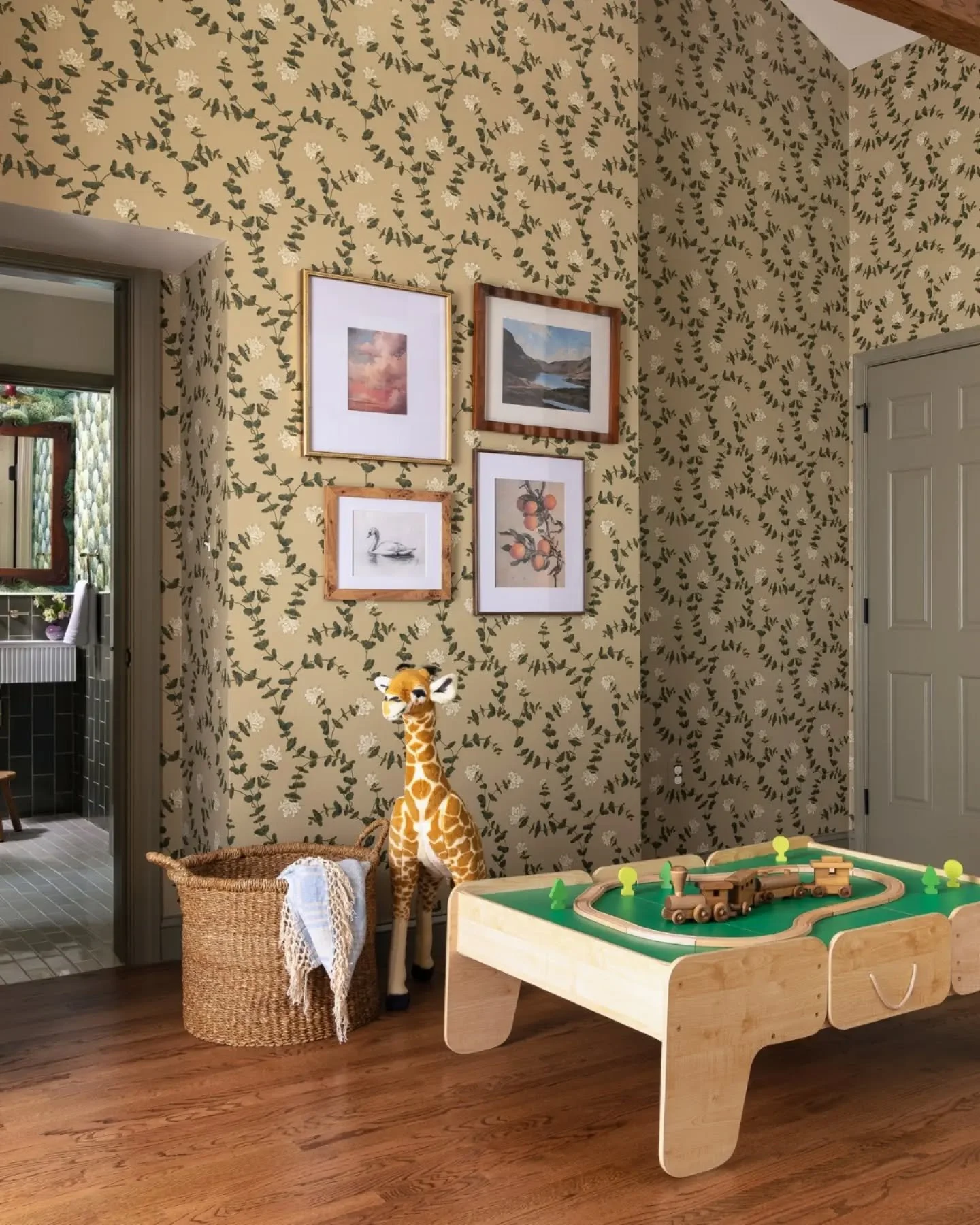 One of my favorite spaces from our Multigenerational Gathering project.

Located directly across from the main seating area in the great room, this play space allows grandchildren to play within sight of the adults, making it easy for everyone to fee