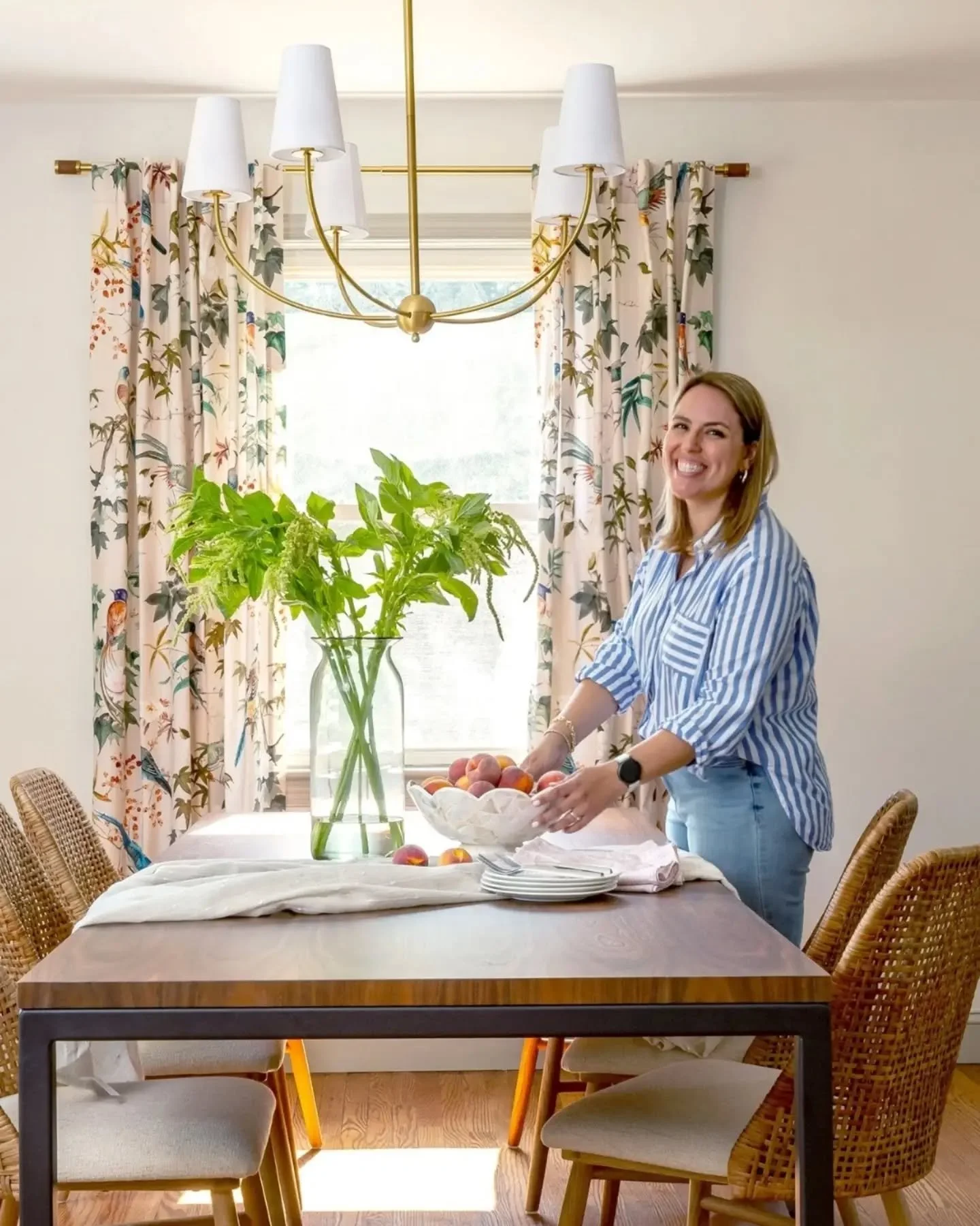 I had the sweetest peaches over the Fourth of July weekend on the Eastern Shore, and they immediately brought me back to our North Potomac whole-home renovation.

It's funny how inspiration works. Sometimes it's a fabric or a paint color, and sometim