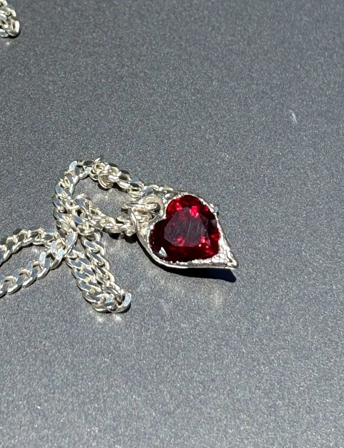 blood heart necklace