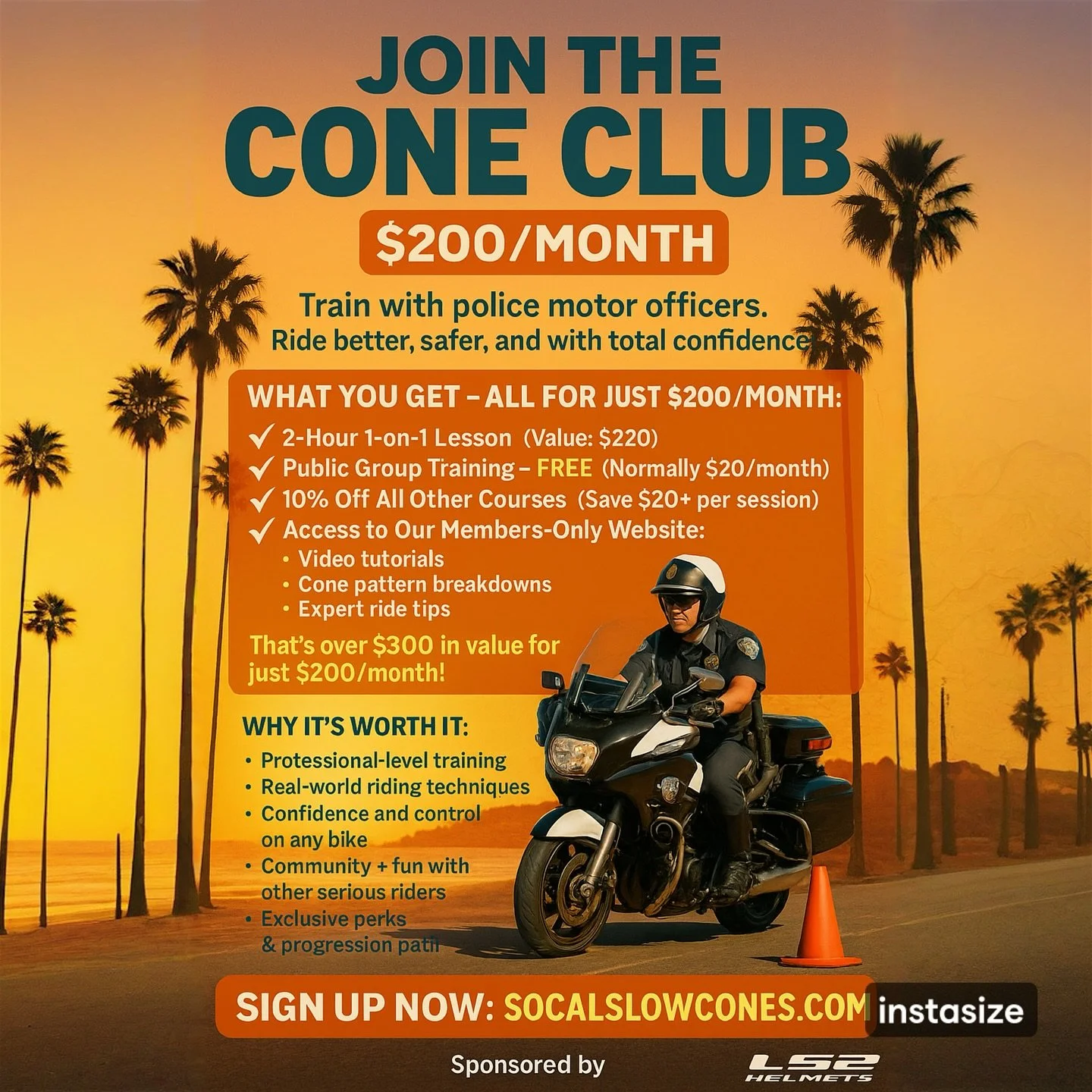 🏁 Join the Cone Club — Your Fast Track to Motorcycle Mastery! 🏁
If you’re serious about riding better, safer, and with total control, regular training isn’t optional — it’s essential. That’s why we created the C