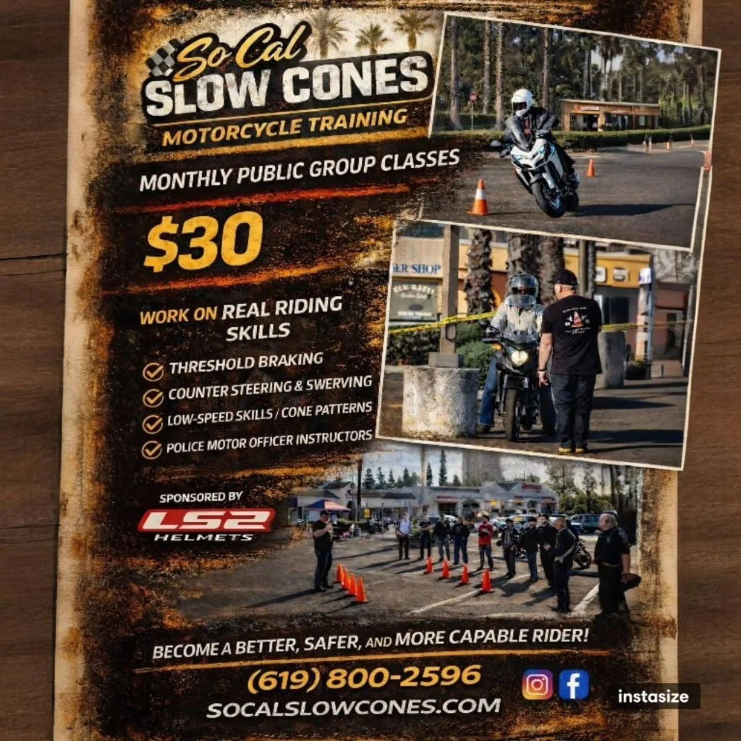 🔥 So Cal Slow Cones Monthly Group Training &mdash; $30 🔥

RIDE WITH AUTHORITY. 🏍️💪

If you&rsquo;re nervous about u-turns, worried about cars pulling out in front of you, or you want real confidence when dealing with roadway hazards&hellip; this 