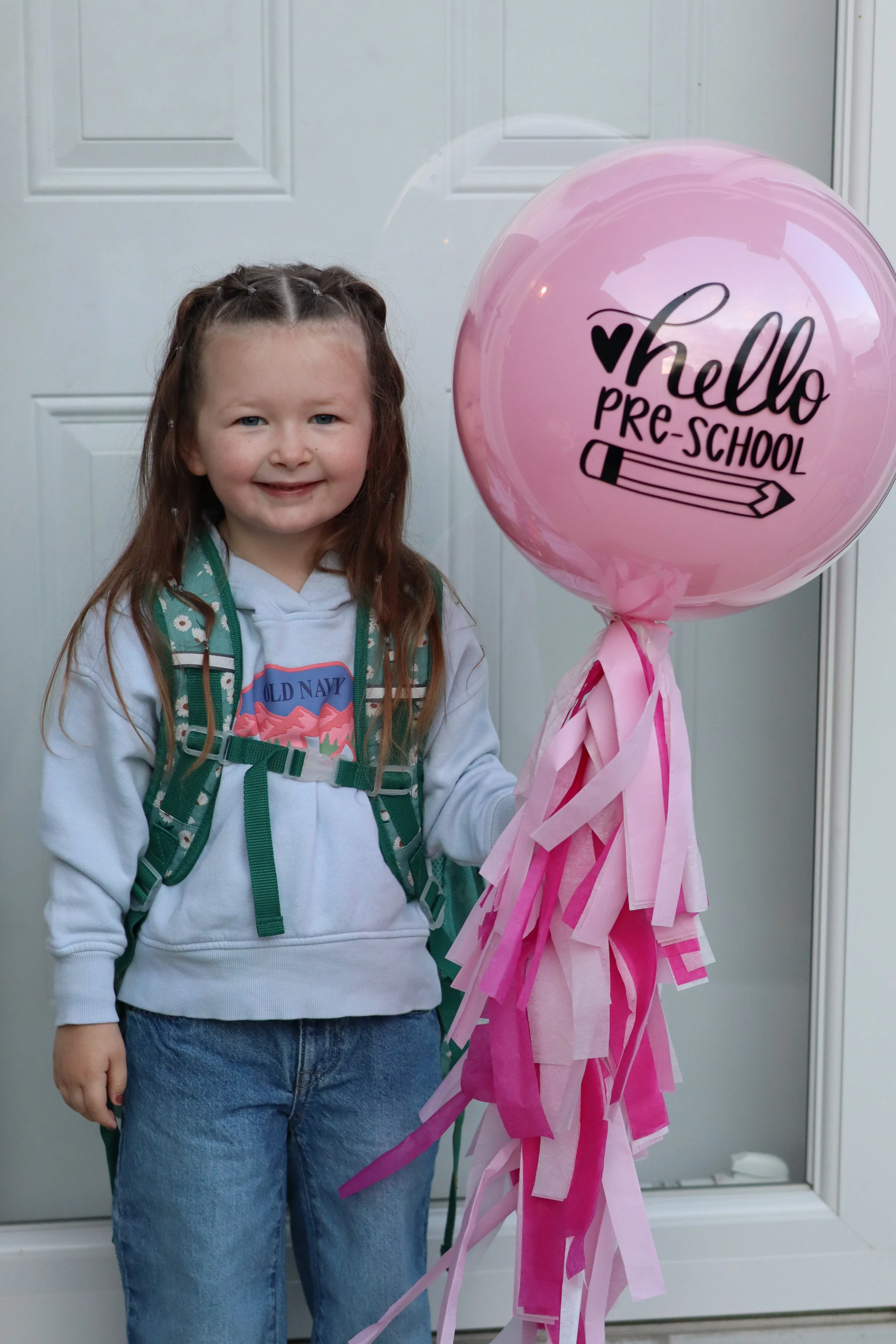 Back to school balloon on a stick for an elementary student
