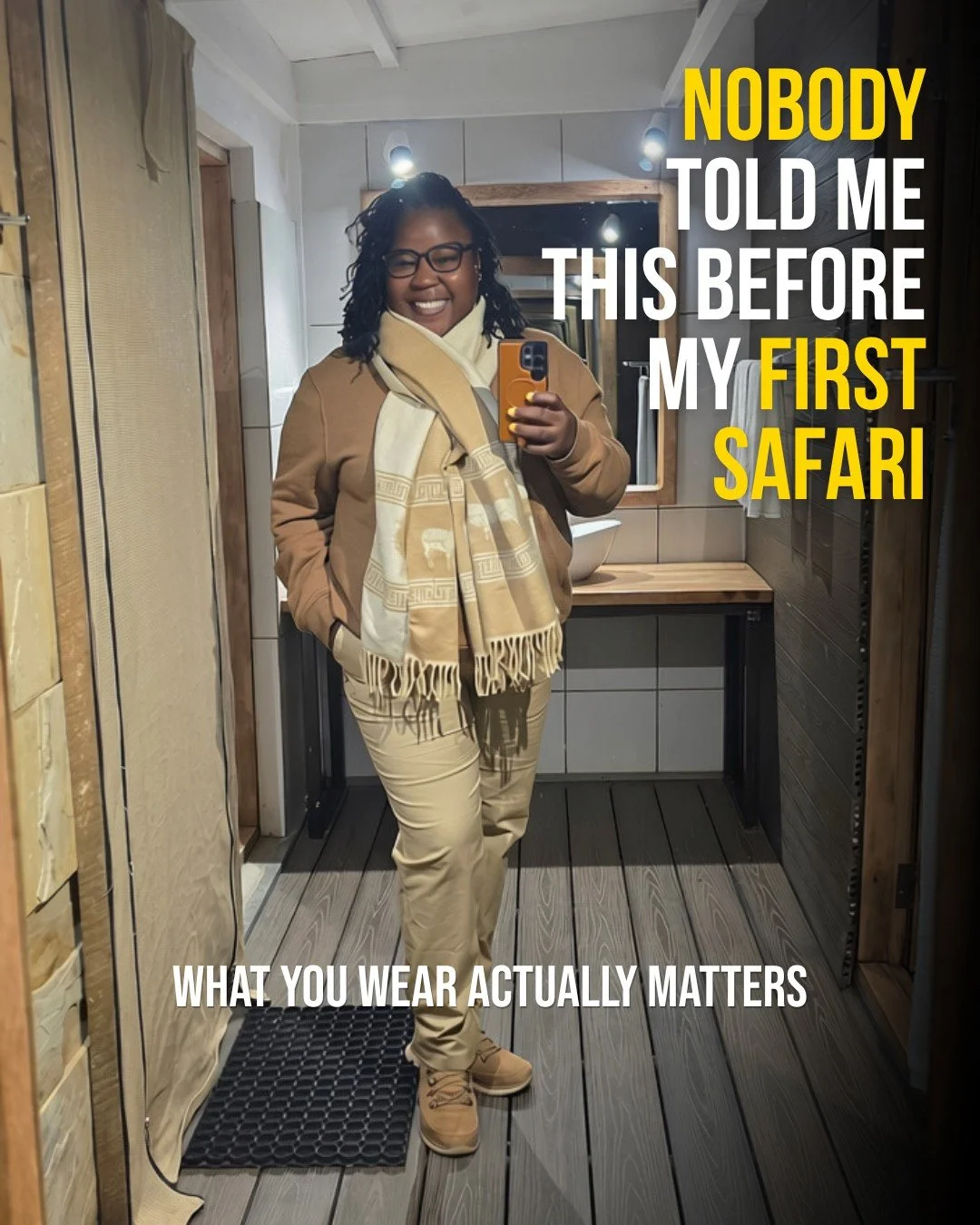 Nobody told me this before my first safari...

I thought planning my safari wardrobe meant buying all the "right" safari clothes.

Turns out, I was overthinking it.

What mattered most wasn't having expensive clothing or dressing like I bel