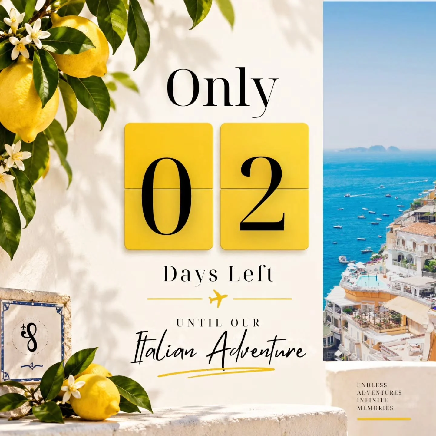 🇮🇹 TWO DAYS!!!

The countdown is officially getting REAL!

In just 2 days, we&rsquo;re off to ITALY! 🇮🇹✈️

Over the next several days, I&rsquo;ll be taking you along as we explore Italy, experience the culture, eat ALL the food 😂, take in some i