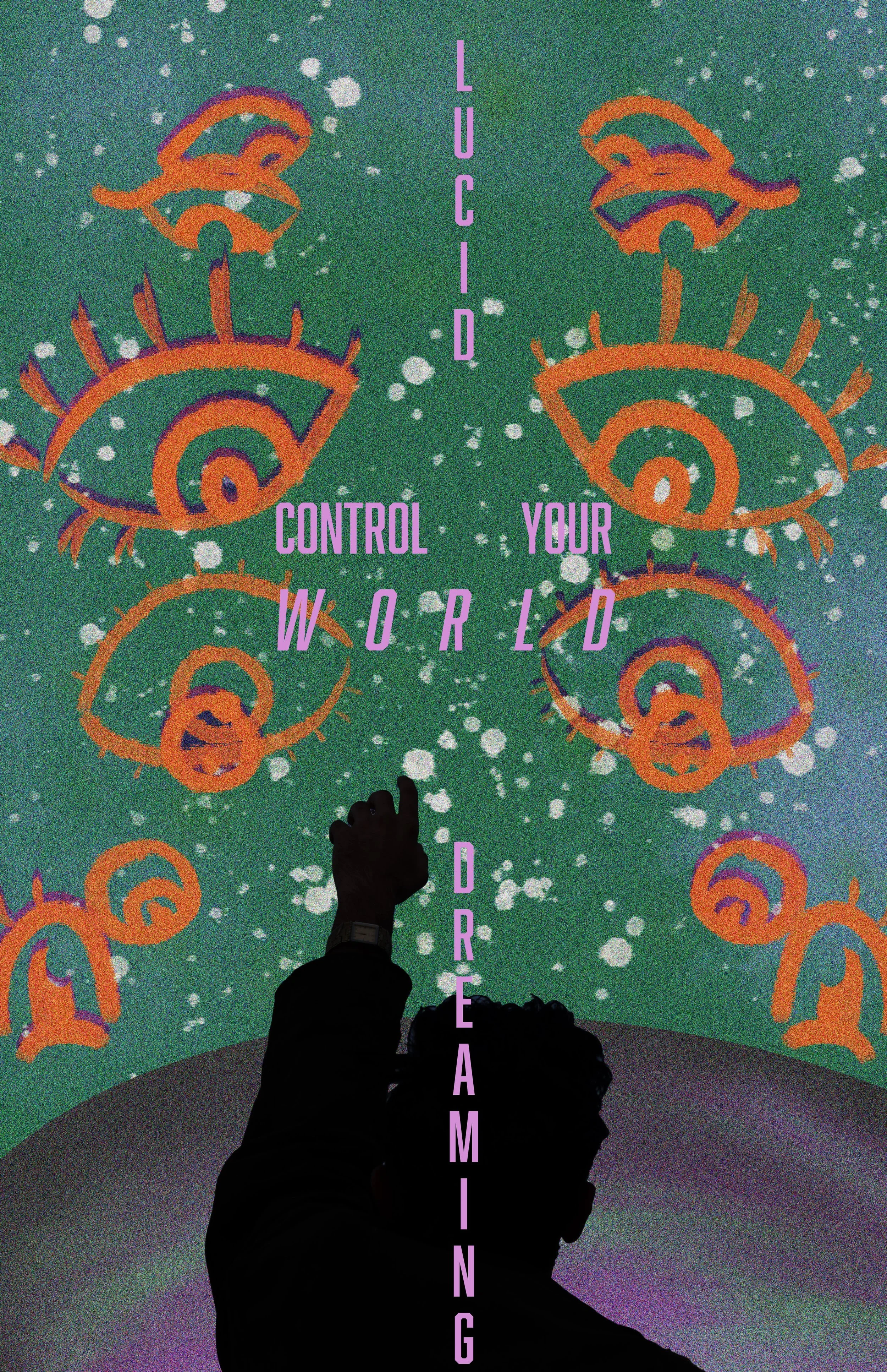 This is a poster for the Sci-Fi channel promoting "Lucid Dreaming" Week, 7 days dedicated to media featuring astral projecting and dream traveling