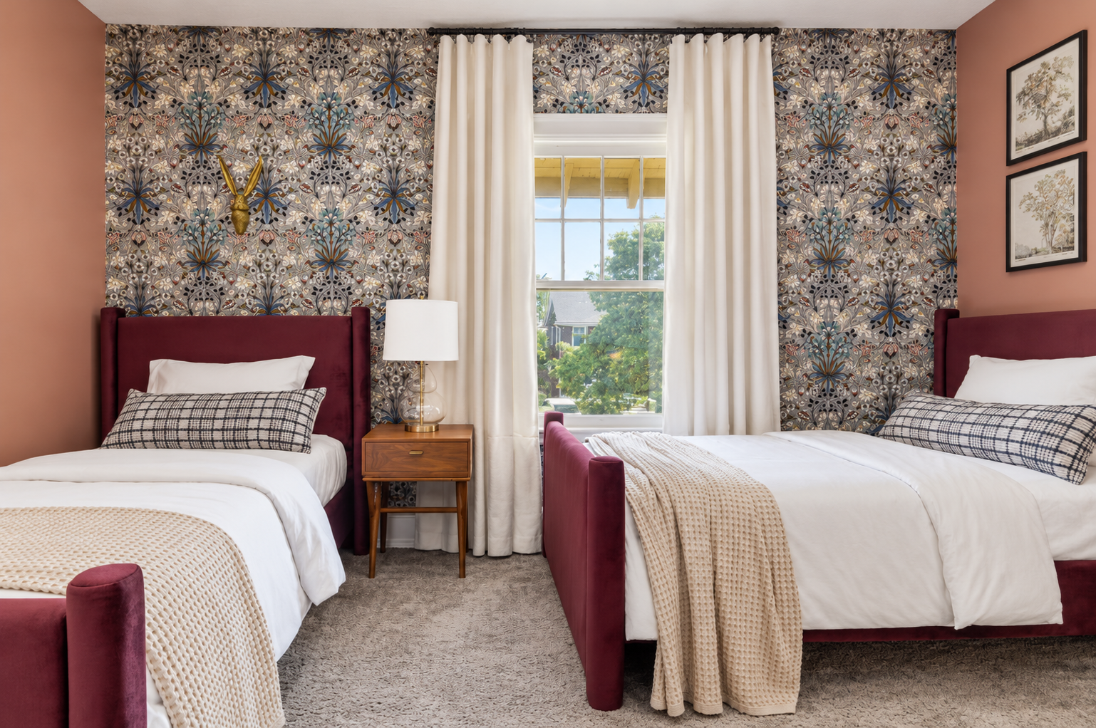 Symmetrical Botanical Twin Bedroom.png