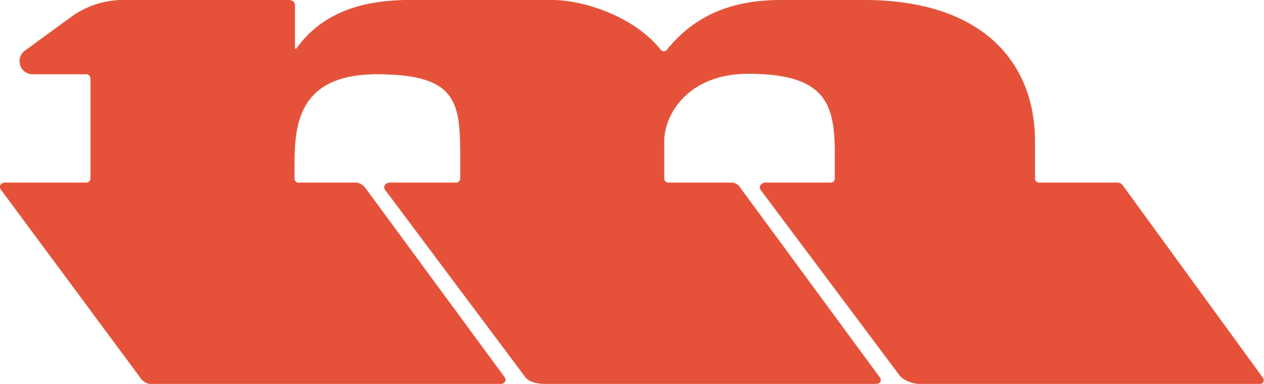 漫画風の大きな赤い「R」が3つ並んだロゴ