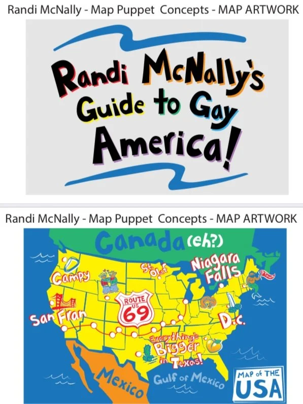Randy McNally Puppet Map Artwork Designs