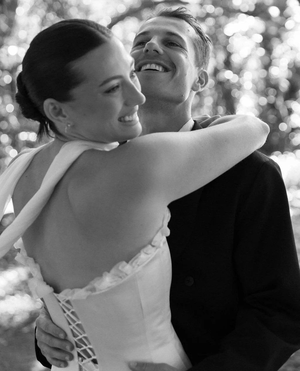 Real Bride Amelia married her beau, Ryan, last weekend, wearing our Odette Corset and Sophie Skirt.⁠
⁠
A beautiful pairing of timeless silhouettes and refined detailing, creating an effortlessly elegant bridal look.⁠
⁠
It was a privilege to bring Ame