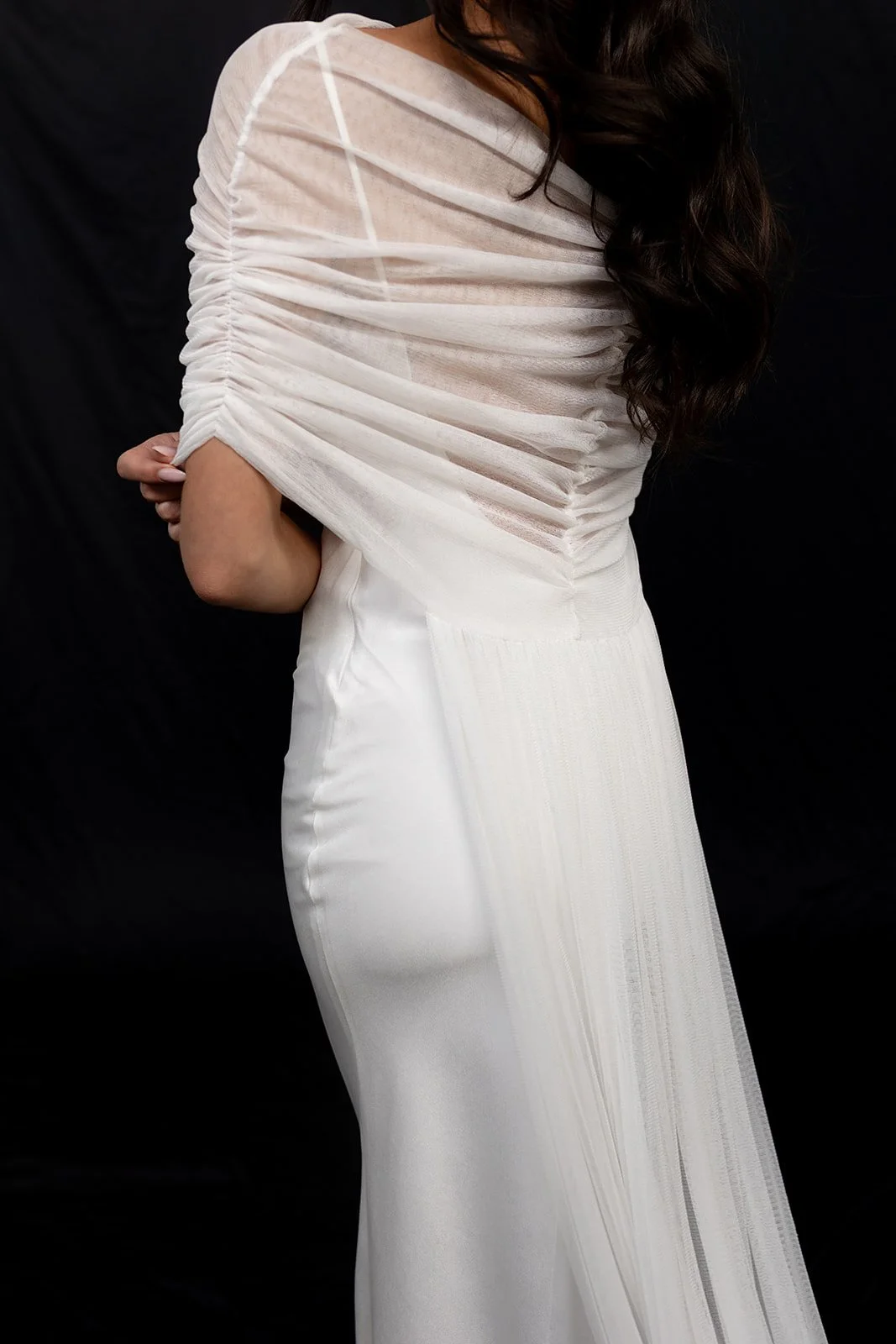 Buy Veiled Silk Wrap Dress Southern Gold Coast