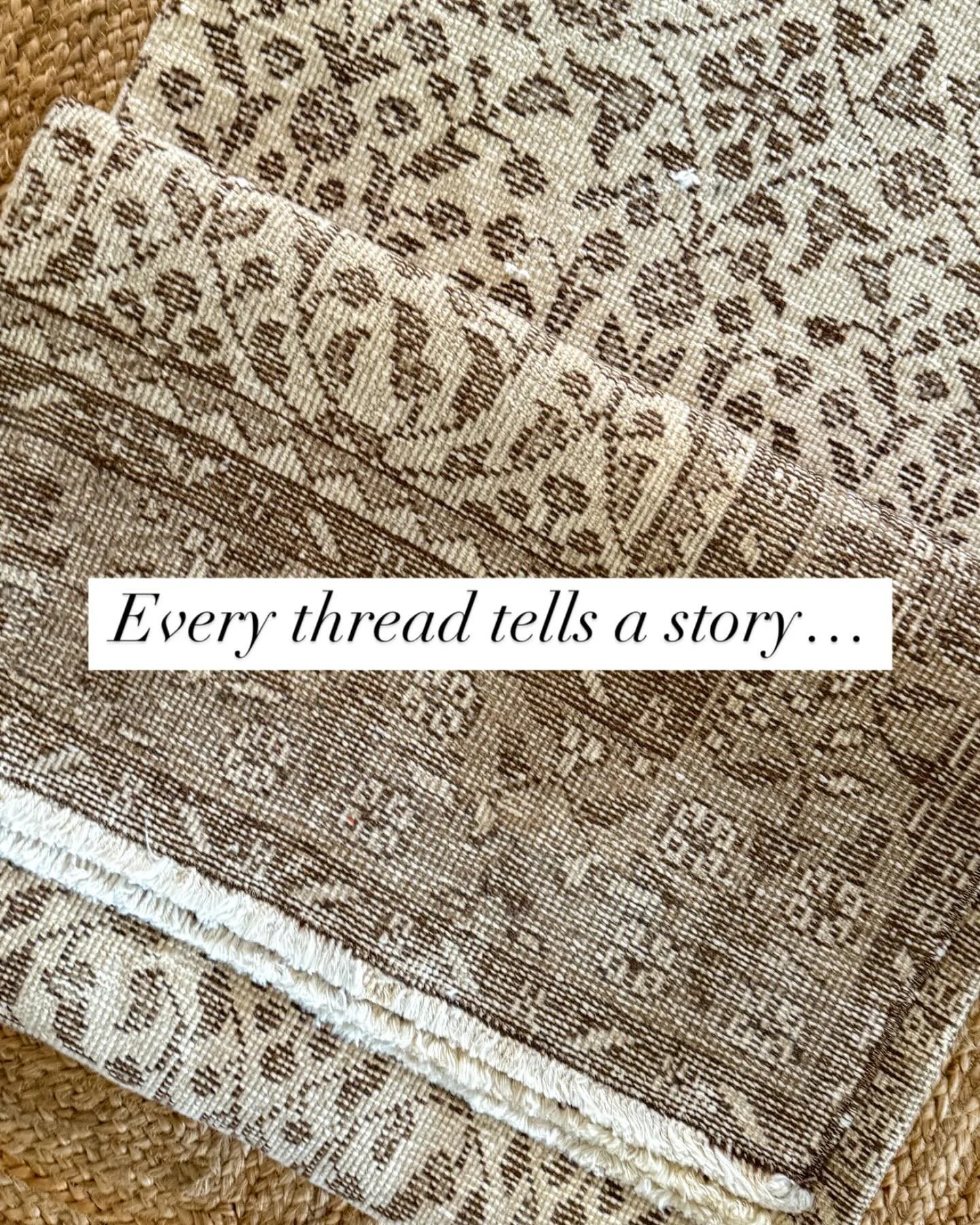 There&rsquo;s nothing like a hand knotted vintage rug. Every thread really does tell a story, adding character to every space 🤍