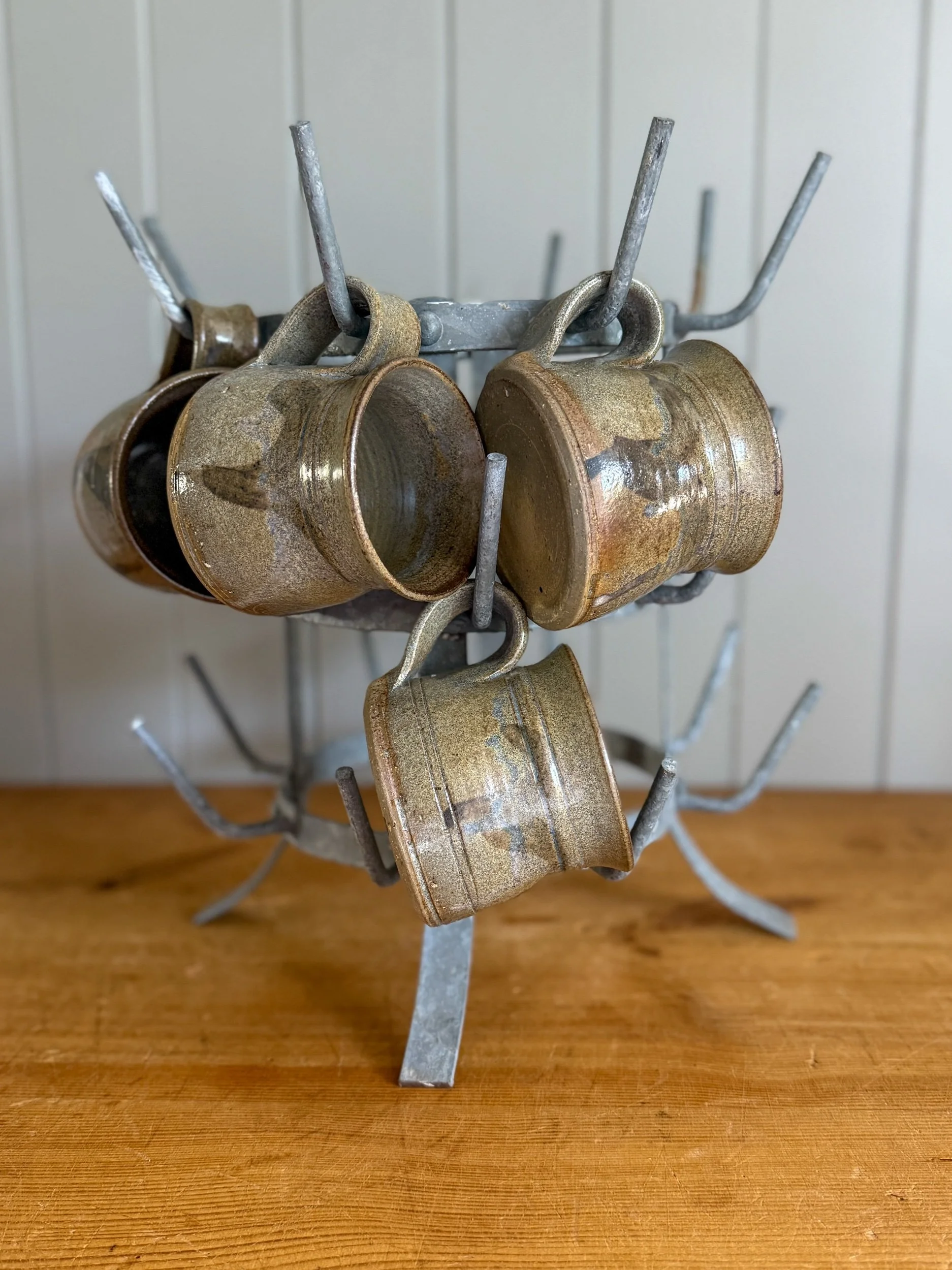 Vintage Pottery Coffee Mugs - Set of 4