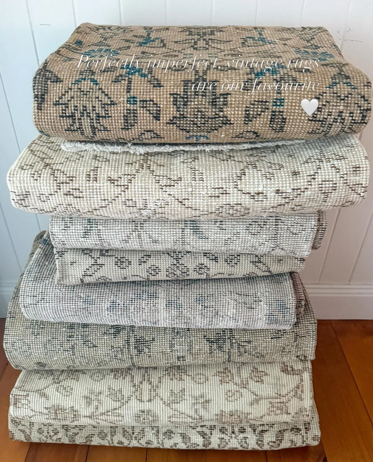 Perfectly imperfect, our TMF Vintage rugs are one of a kind beauties 🤍

Check out our stunning one-of-a-kind vintage rugs in our online store www.thatsmyfavourite.com.au

Link in bio 🤍