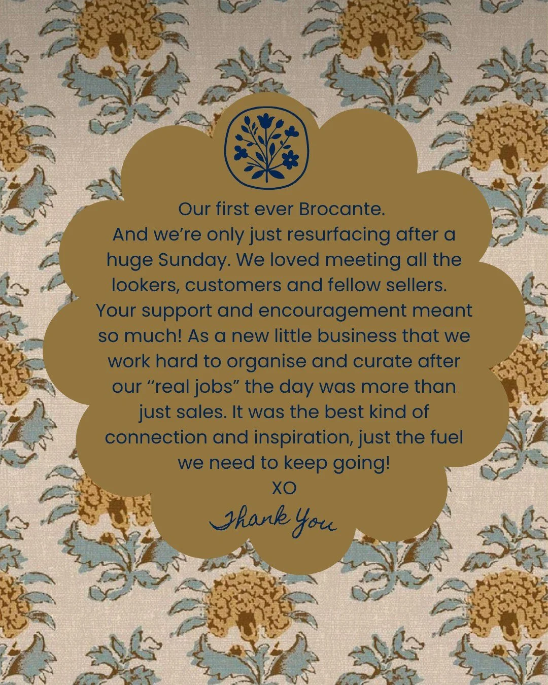 What a great day! Thank you Jo and Fi @vintageandcountrybrocante for having TMF along. We met some amazing people and loved showing off our collection of vintage pottery and rugs. Can&rsquo;t wait to do it all again in July 🤍