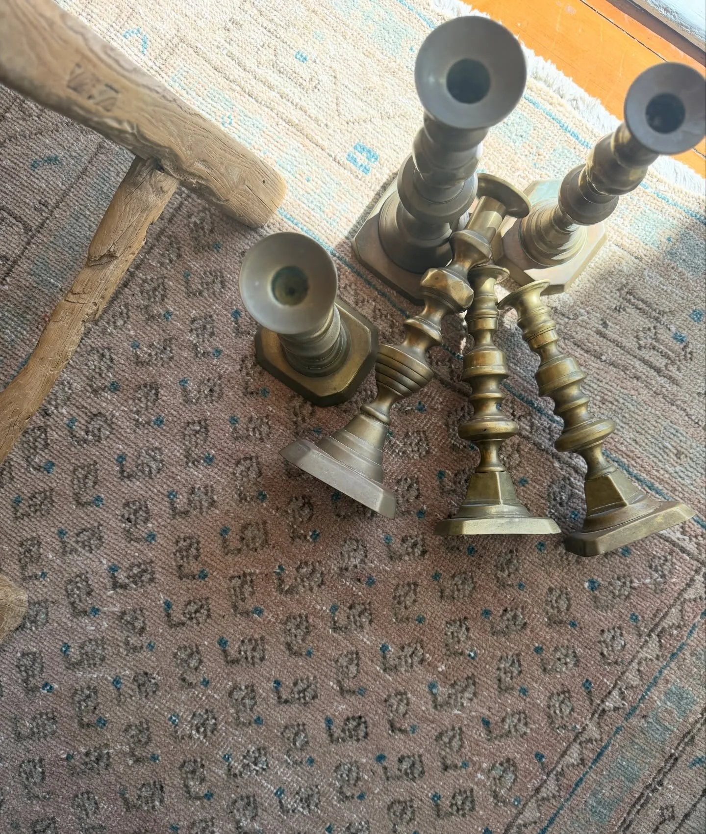 Some styling and photography happening this afternoon for the TMF website. The last of our vintage brass candlesticks just uploaded. 

On their own, as a pair or trio, these beauties are perfect for adding a little height and patina to your tabletop 