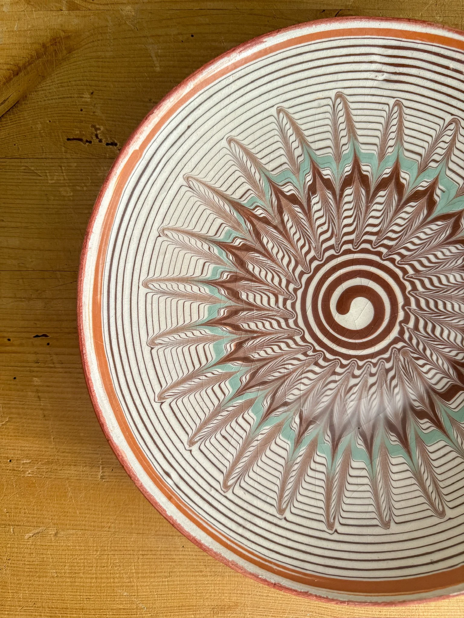Hungarian Folk-Art Glazed Platter